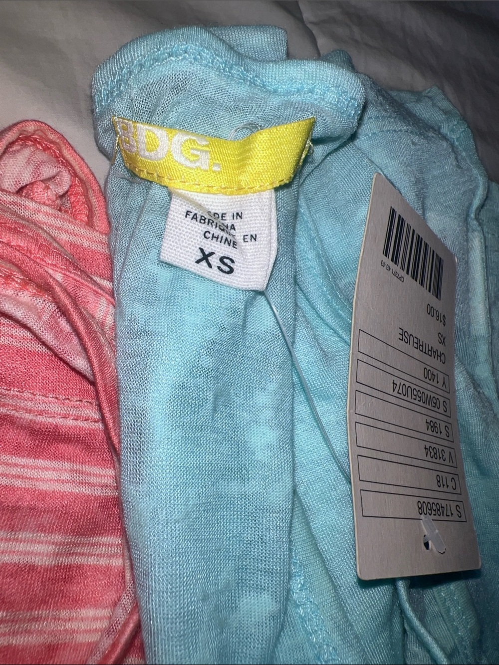 Urban Outfitters Striped Gray & Coral + Solid Mint Tank Trio - Picture 2 of 5